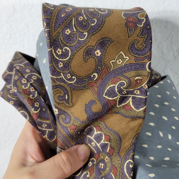 Lot of 2 ties Christian Dior Monsieur and Milano Paisley - Picture 3 of 9